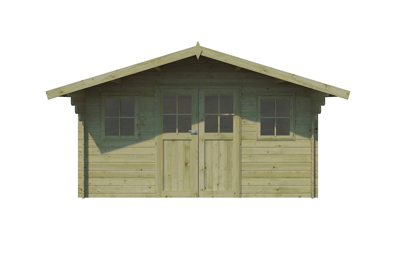 Woodlands Blokhut Quebec XL Groen Geïmpregneerd 415 x 385 cm - Afbeelding 2